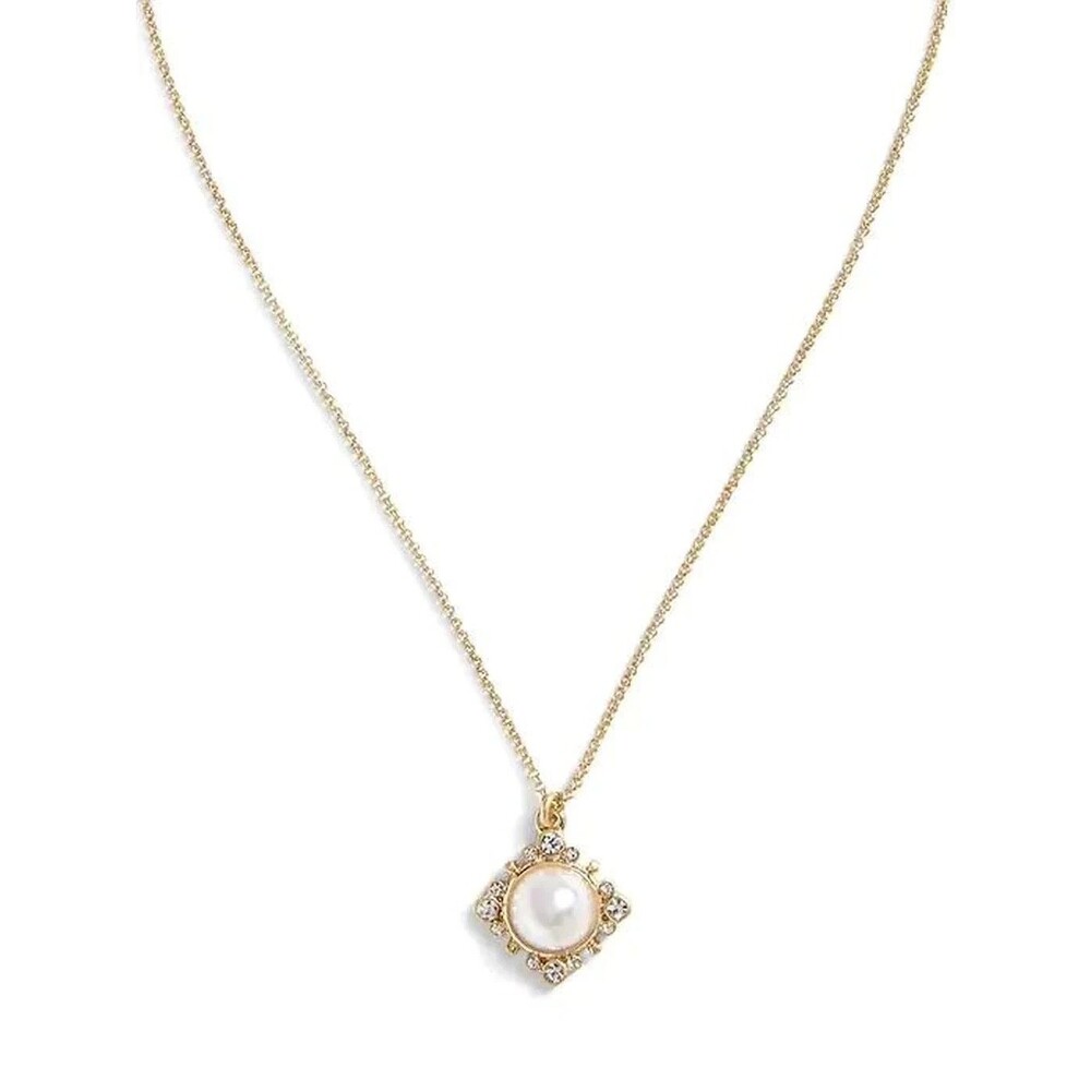 Banana Republic Women's Pearl Crystal Pendant Necklace NWT 38.00
